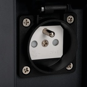 Kanlux 38761-Vonkajší nást. svietidlo so zásuvkou DASTEN 1xG9/11W/230V IP44 čierna