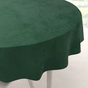 Biante Zamatový okrúhly obrus Velvet Premium SVP-012 Zelený Ø 110 cm