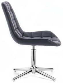 LuxuryForm DESIGN Stolička PARIS na striebornom kríži - čierna