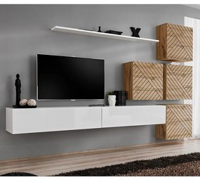 Obývacia Stena Switch IX Line Biela/Wotan