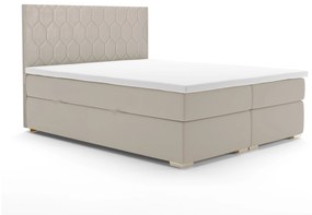 Manželská posteľ Boxspring 140 cm Piranno (béžová) (s úložným priestorom). Vlastná spoľahlivá doprava až k Vám domov. 1044283