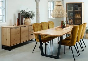 Žltá jedálenská stolička Unique Furniture Hudson