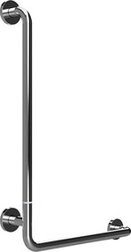 Bemeta Design HELP: Madlo, 890 mm, v tvare L, ľavé, skladané, s krytkou, nerez, lesk - 301154041