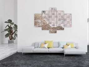 Obraz - Tehlový múr (150x105 cm)