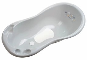 Vanička Zebra 100 cm so štupľom a protišmykovou podložkou - grey