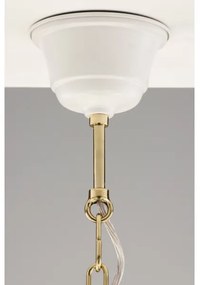 Jupiter 2084 - Závesný luster SAMBA na reťazi 5xE27/15W/230V biela/zlatá
