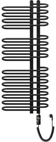 Mexen Ops, elektrické vykurovacie teleso 1300x550 mm + vykurovacia tyč 900 W, čierna, W122-1300-550-2900-70