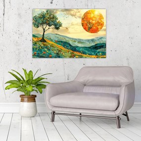 Obraz - Ilustrácia krajiny (90x60 cm)