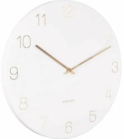 Karlsson 5762WH dizajnové nástenné hodiny, pr. 40 cm