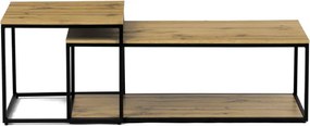 Sada 2 konferenčných stolíkov CT-X7123 OAK