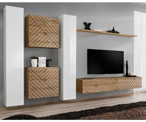 Obývacia Stena Switch VI Line Biela/Wotan