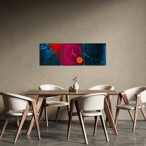 Obraz farby (s hodinami) (90x30 cm)