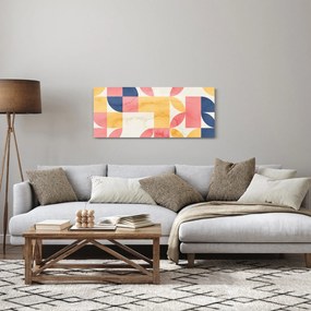 Obraz - Abstrakcia s retro vzormi (120x50 cm)