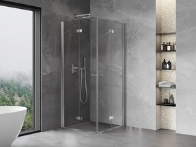 Mexen Mist-F Duo, skladací sprchový kút 85 x 85 cm, číre sklo, chrómový profil, 8A6-085L-085P-01-00