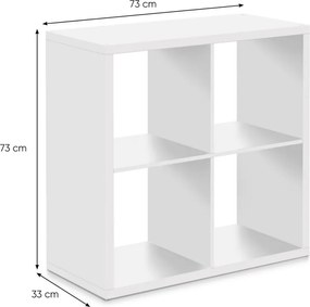 Regál Max, 2x2 priehradky, biely