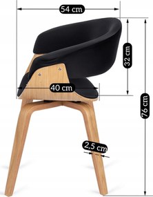 PROXIMA.store - Jedálenská stolička GARY Aura FARBA: čierna