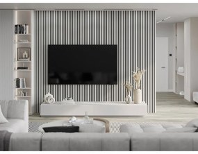 Mexen Lam-F, akustické stenové lamely 275 × 31,5 cm, filc 6 mm, biela lesklá, S105-275317-2812-054