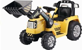 LEAN CARS Elektrický traktor s bagrom na batérie ZP1005 pre deti žltý