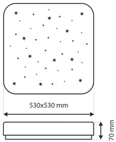 LED Stmievateľné stropné svietidlo FLORA LED/60W/230V 2700-6500K + diaľkové ovládanie