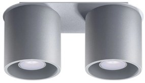 Stropné svietidlo Orbis, 2x sivé kovové tienidlo
