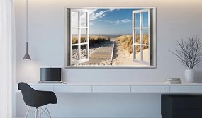 Obraz - Window: View of the Beach Veľkosť: 90x60, Verzia: Premium Print