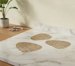 Sada podšálok pod hrnček 10 x 13 cm zlatá