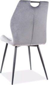 SI Stolička Arco Velvet sivý