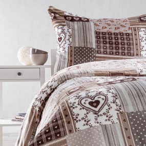 Posteľné obliečky z mikroplyšu PATCHWORK béžová