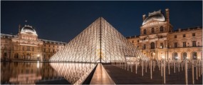Obraz - Louvre v noci (120x50 cm)
