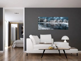 Obraz - Zamrznutá krajina (120x50 cm)