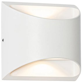 Moderná vonkajšia nástenná lampa biela vrátane LED 2-svetlo IP54 - Mal