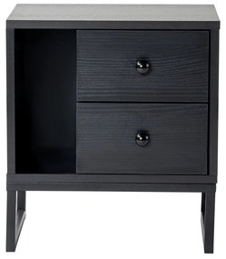 Nočný stolík Glimmer Wood Black