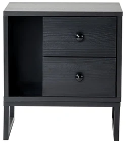 Nočný stolík Glimmer Wood Black