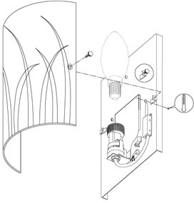 Eglo 92742 - Nástenné svietidlo RIVATO 1xE14/42W/230V