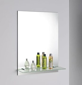 Aqualine Aqualine, Zrkadlo s policou 60x80cm, vrátane závesov, 22430-01