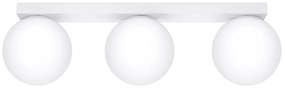 Stropné svietidlo Yoli, 3x biele sklenené tienidlo, w