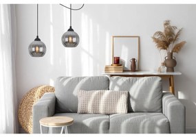 Závesné svietidlo Costa Spider, 1x grafitové sklenené tienidlo, b