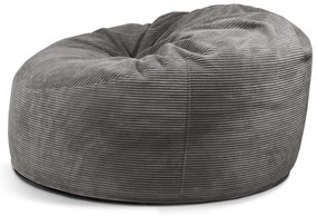 Tmavosivý menčestrový sedací vak Om 135 – SLOWDOWN