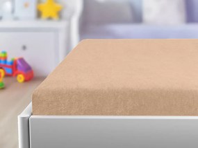 Froté plachta do detskej postieľky marhuľová 60x120 cm