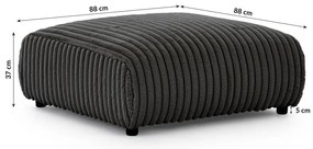 Tmavosivá menčestrová podnožka Justin – Ropez