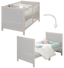 Sivá postieľka s nastaviteľnou výškou 70x140 cm Easy Sleep – Roba