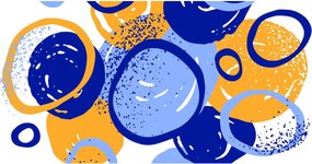 Obraz - Svetlý motív s kruhmi (120x50 cm)