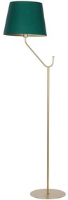 EUlight Stojacia lampa Victoria, 1x zelené textilné tienidlo, gr/g