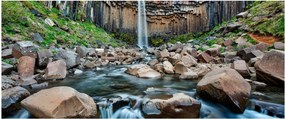 Obraz - Vodopád Svartifoss, Island (120x50 cm)