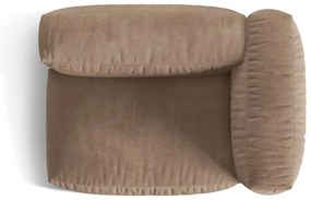 Svetlohnedý zamatový modul pohovky (pravý roh) Martina – Micadoni