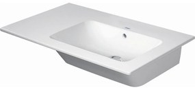 DURAVIT ME by Starck asymetrické umývadlo do nábytku bez otvoru, s prepadom, odkladacia plocha vľavo, 830 x 490 mm, biela, s povrchom WonderGliss, 23468300601