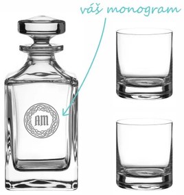Pieskovaný whisky set Ares (1+2)