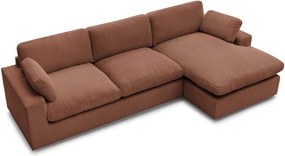 Oranžová menčestrová rohová pohovka Belair – Bobochic Paris