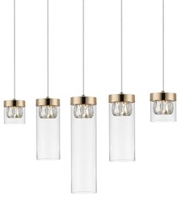 Zuma Line P0389-05E-F7AC - Krištáľový luster na lanku GEM 5xG9/28W/230V