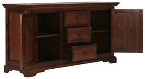 furniture-nabytek.cz - Masívna komoda Catana z borovice, lakovaná, hnedá – 170×50×90 cm